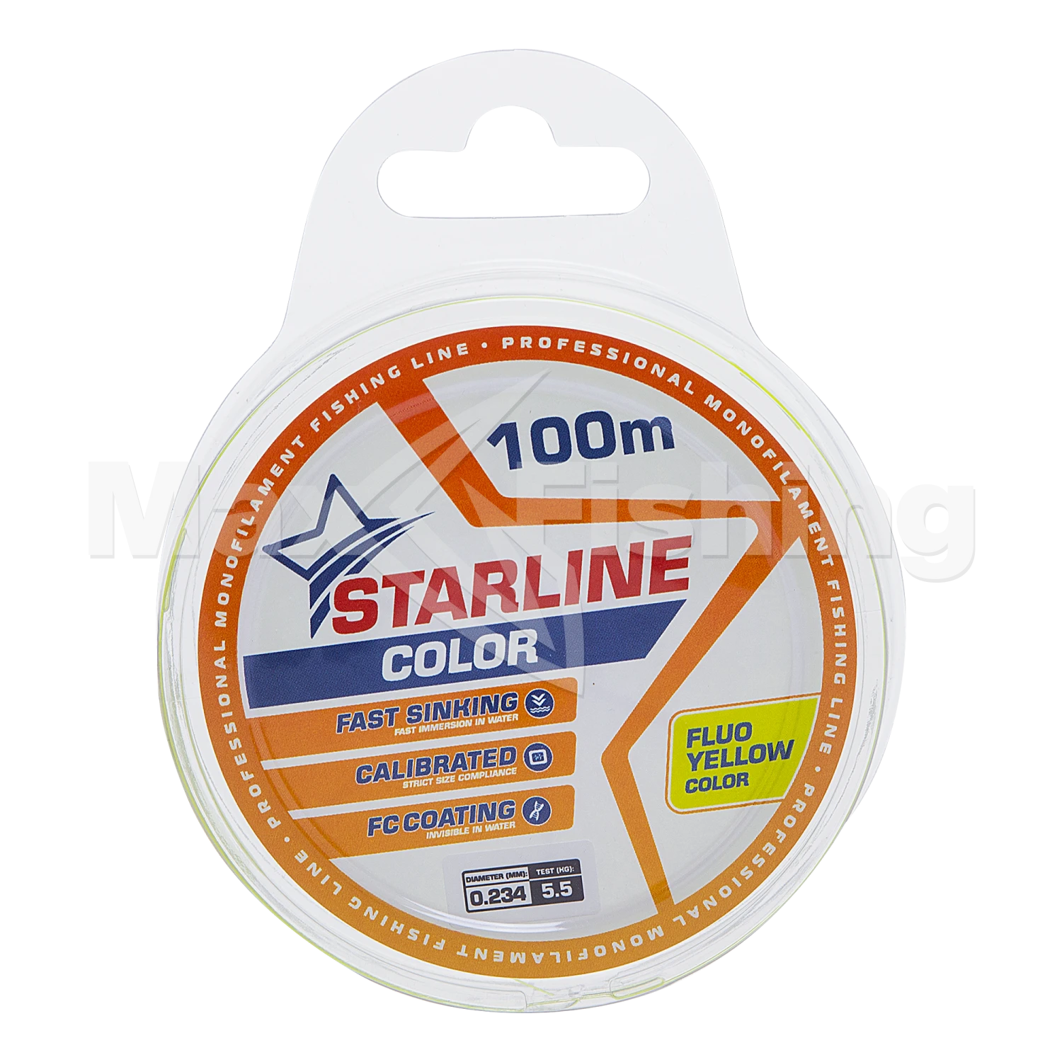 Леска монофильная IAM Starline 0,234мм 100м (fluo yellow)